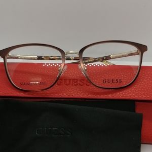 New Authentic Guess Eyeglass GU2659V Brown/Gold